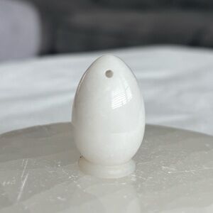 Milky quartz crystal egg carving pendant